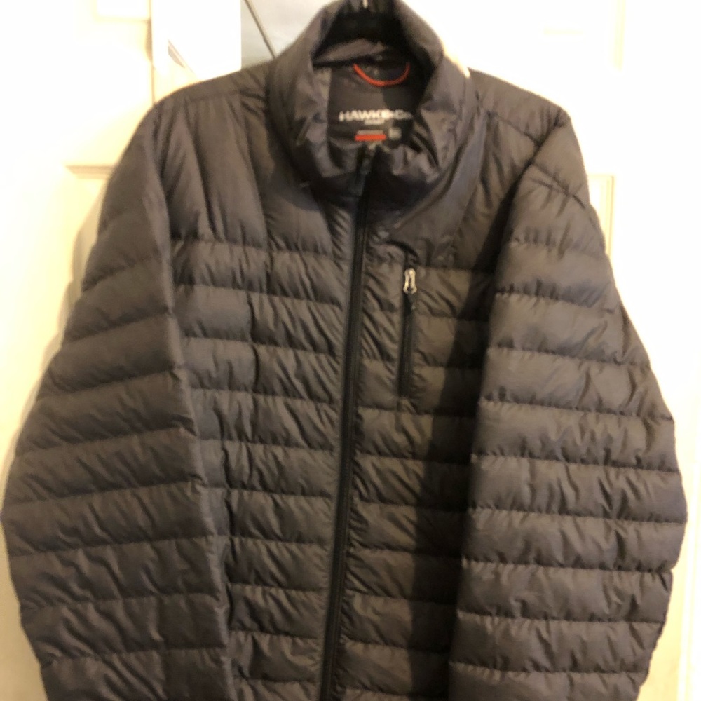 Mens Gray Down lightweight jacket. XXXL. Hawke&co